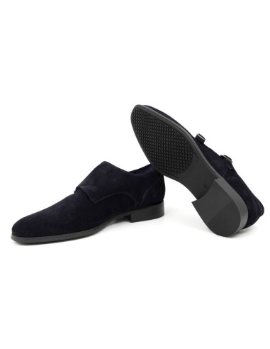 blue suede monkstrap SERELMAN-MARINO