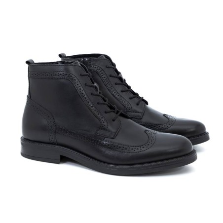 Bottine en cuir noir CR-23100-NEGRO