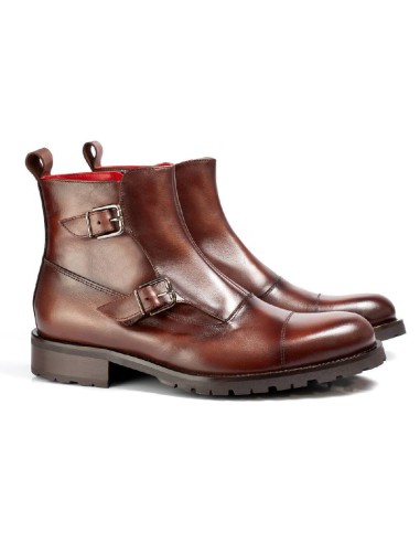 brown leather boots CREBAM-CASTAGNA