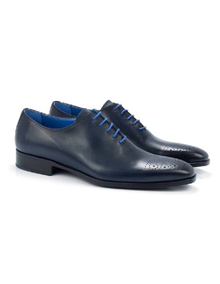 blue leather oxford shoes CRANTEN-MARINO