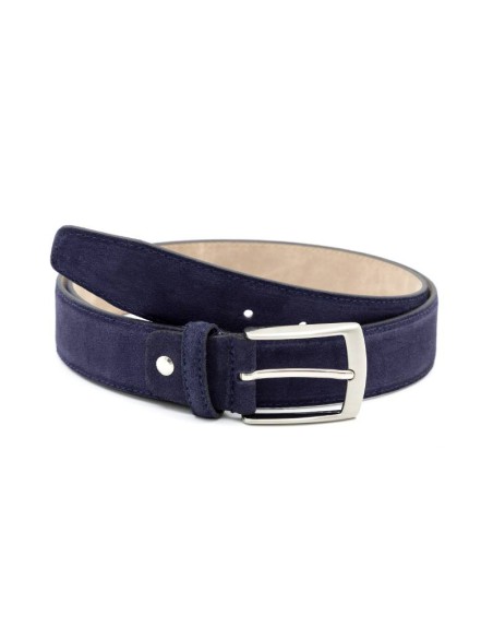 blue suede belt B-SAKMEN-AZUL