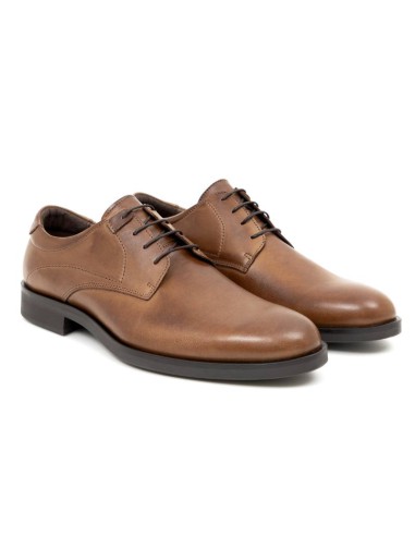 light brown leather derby shoes CR-25223-CUERO