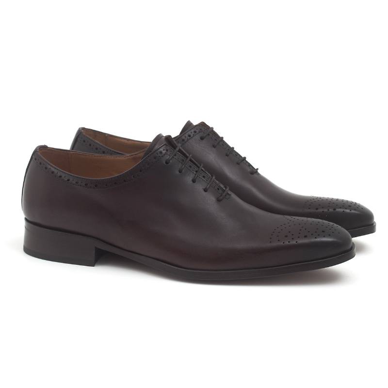 Oxford en cuir marron CR-23244-MARRON