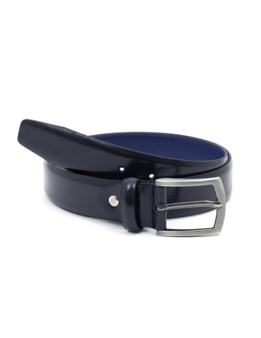 blue leather belt B-CRONOR-MARINO