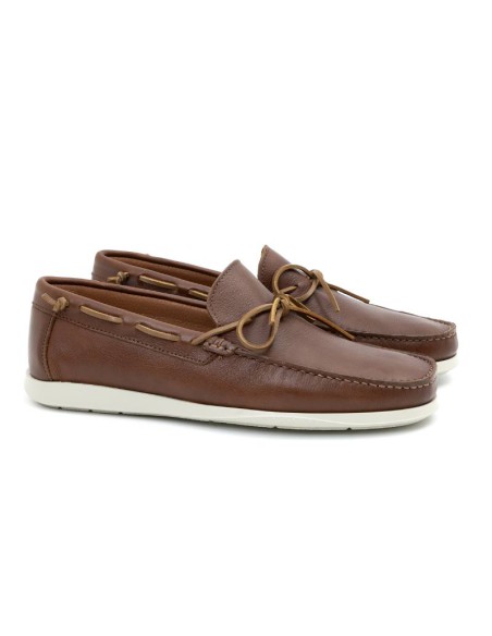 light brown leather boat shoes NALANOR-CUERO