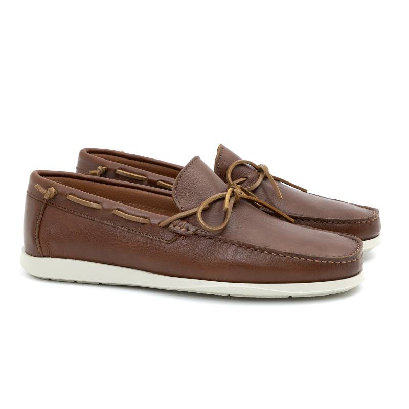 light brown leather boat shoes CR-24011-CUERO