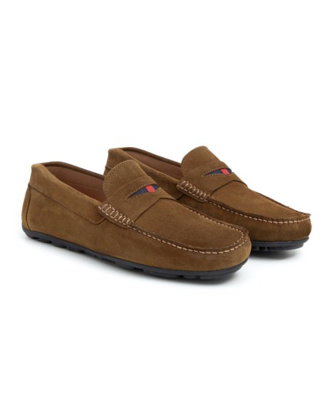 brown suede moccasin SORAMAN-MARRON