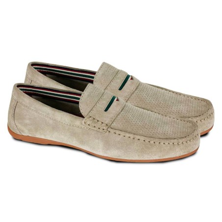 Mocassin suède beige CR-24038-BEIGE