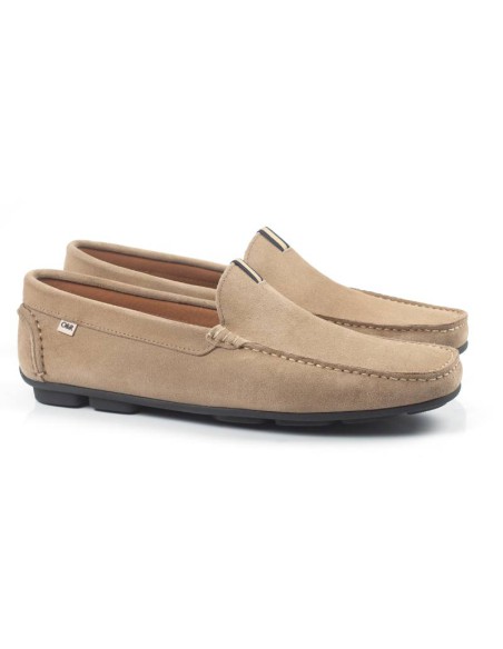 Beige suede moccasin