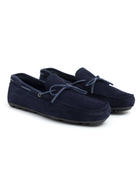 blue suede moccasin SONATO-BLUE
