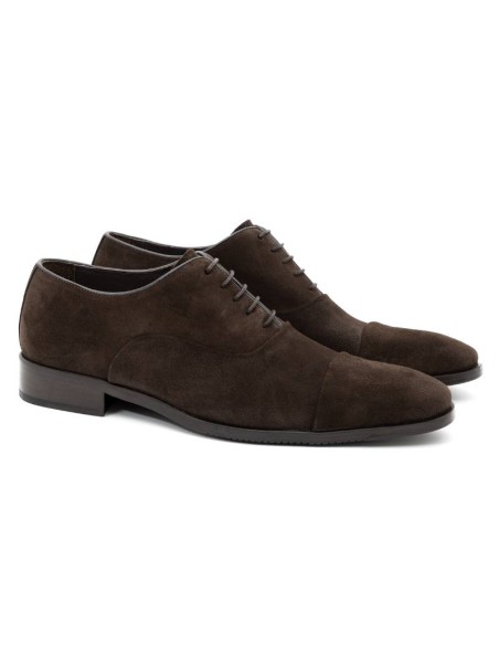 brown suede oxford shoes MISAL-BROWN
