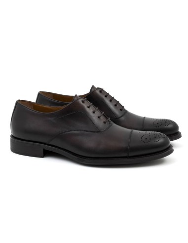 brown leather oxford shoes CR-24218-MARRON