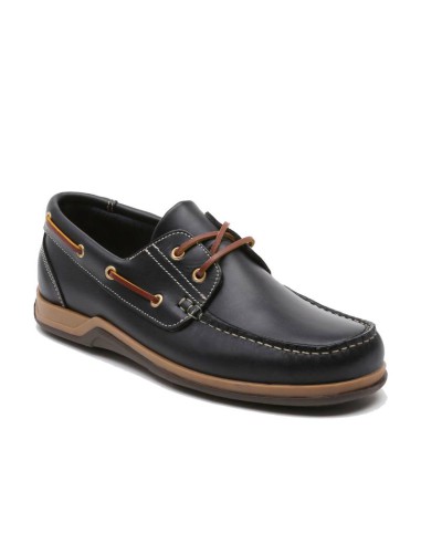 blue leather boat shoes CR-24222-MARINO