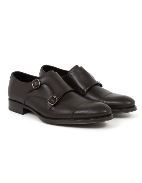 light brown leather monkstrap CRASAMIL-CUERO