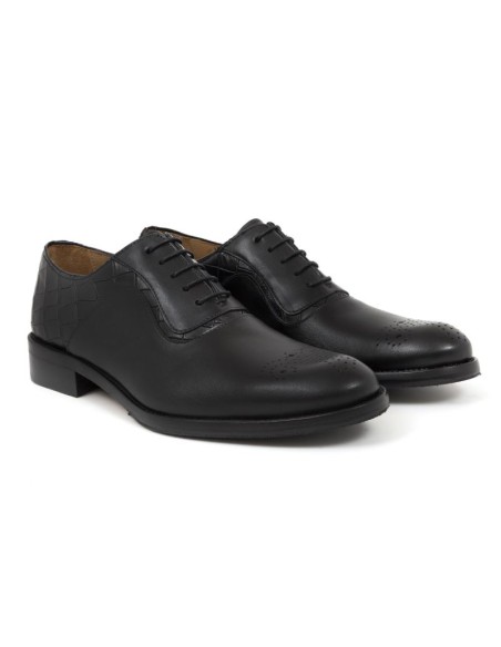 black leather oxford shoes DICOCO-BLACK