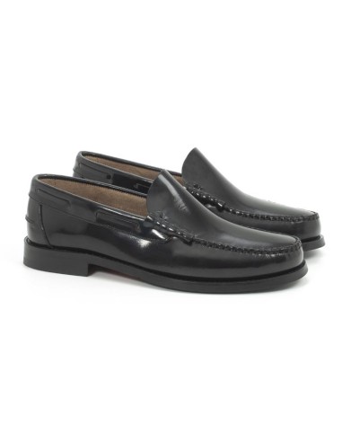 Castillans en cuir noir CR-24324-NEGRO