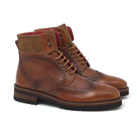 light brown leather boots CRALPESOL-CUERO