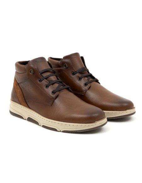 Bottine en cuir marron CHARLIMEN-BROWN