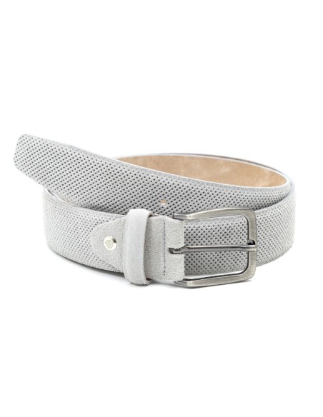 Grey suede belt