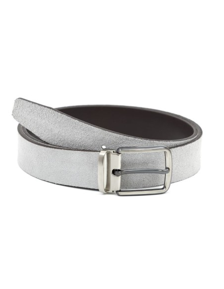 Grey suede belt