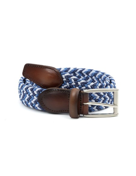 Blue braided belt