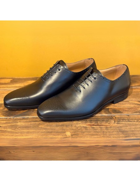 black leather derby shoes BLUKOR-NEGRO