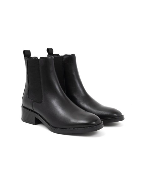 bottines femme de peau le noir W-NIZEM-BLACK
