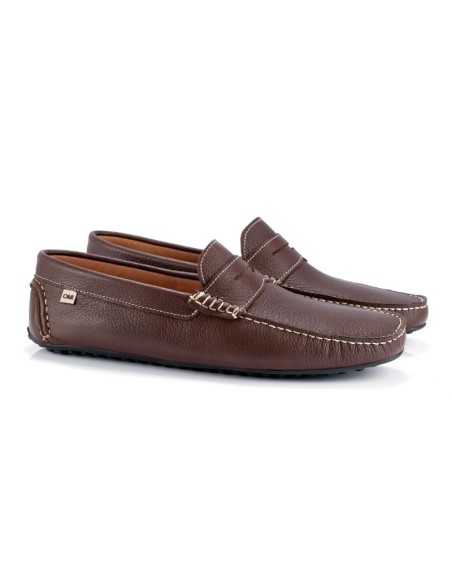 Mocassin de peau marron EDEL-MARRON