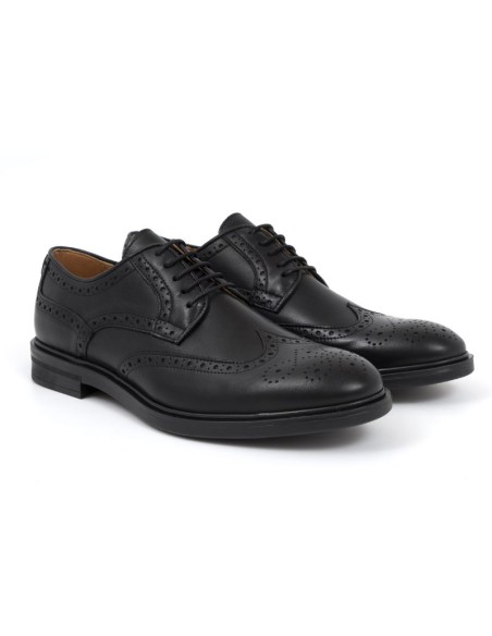 Derby en cuir noir MIEVEGA-BLACK
