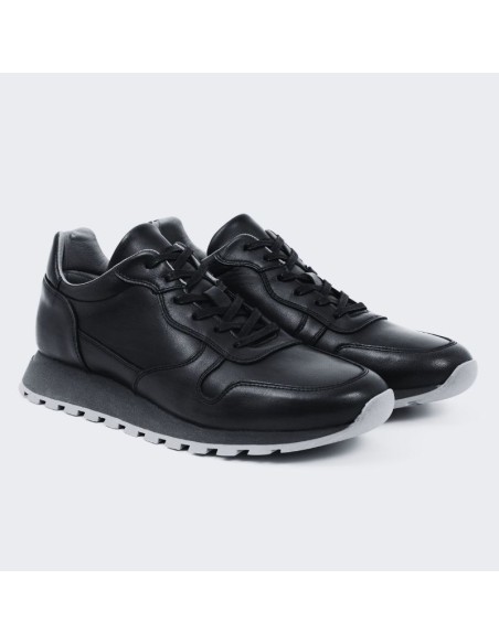 Des sports en cuir noir MILANI-NEGRO