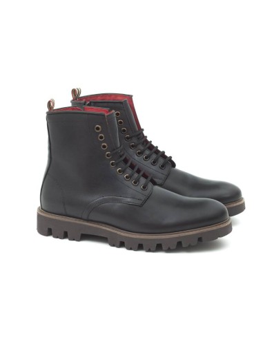 black leather boots CROTOM-NEGRO