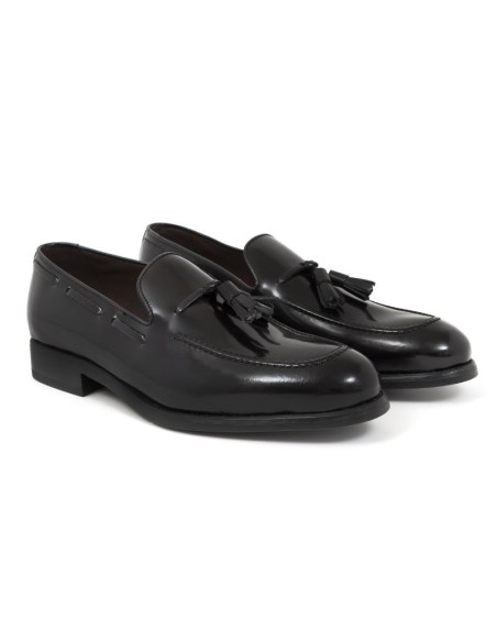 Mocassin de peau le noir VIZMO-NEGRO
