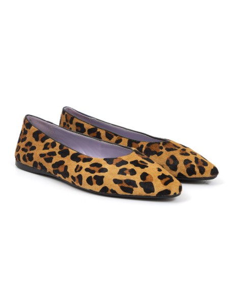 Ballerines en cuir marron W-DELEO-MARRON