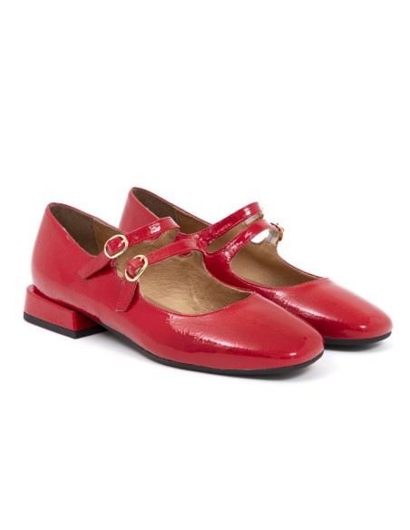Zapato de Vestir de charol liso color rojo