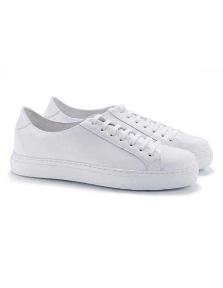 Des sports en cuir blanc CONOR-WHITE