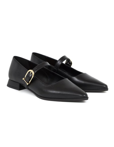 chaussures élégantes pour femmes en cuir noir W-DORY-NEGRO