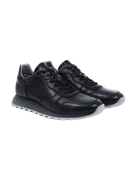black leather sport shoes MILANI-NEGRO