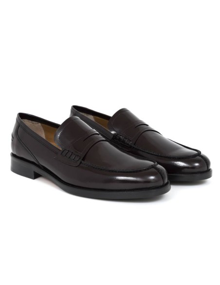 burgundy leather moccasin VIZANTIK-BURDEOS
