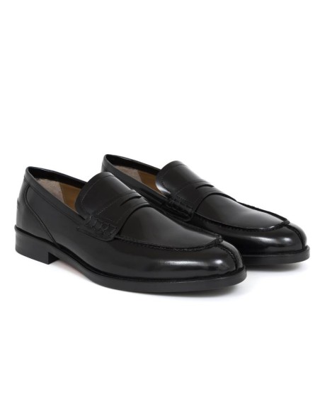 black leather moccasin VIZANTIK-NEGRO