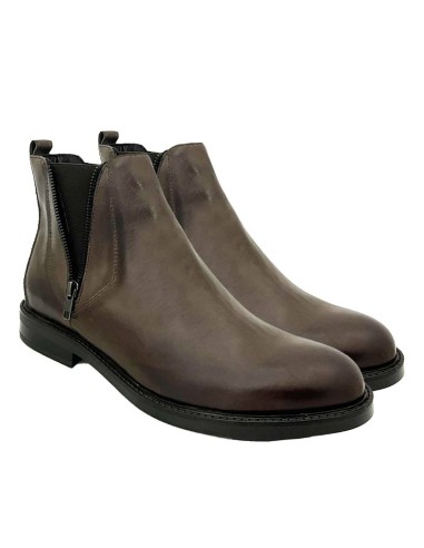 Bottine en cuir marron ELAZMEN-BROWN