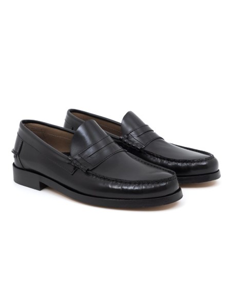 Castillans en cuir noir CAFAZOR-NEGRO