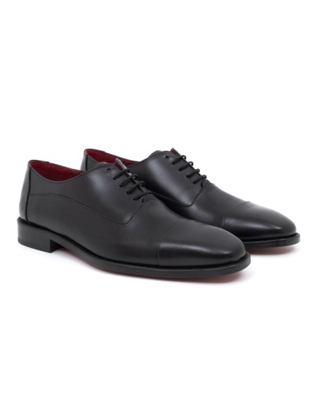 Oxford en cuir noir LONALO-NEGRO