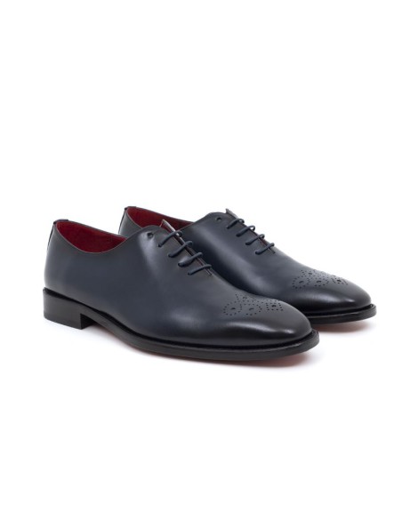 Oxford en cuir bleu LUNISO-MARINO