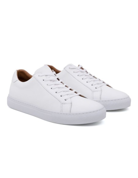 baskets en cuir blanc MELIN-BLANCO