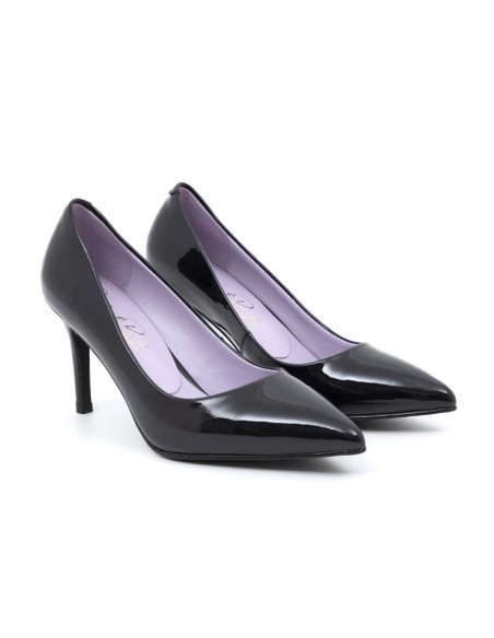 chaussures élégantes pour femmes en cuir noir W-CHASY-BLACK