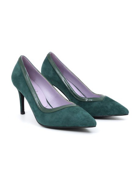 chaussures élégantes pour femmes suède noir W-DOLY-VERDE