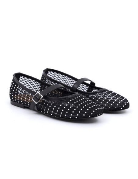 Ballerines à carreaux noir W-TANGO-BLACK
