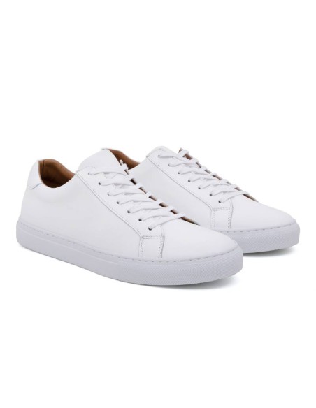 baskets de peau blanc VALIOR-WHITE