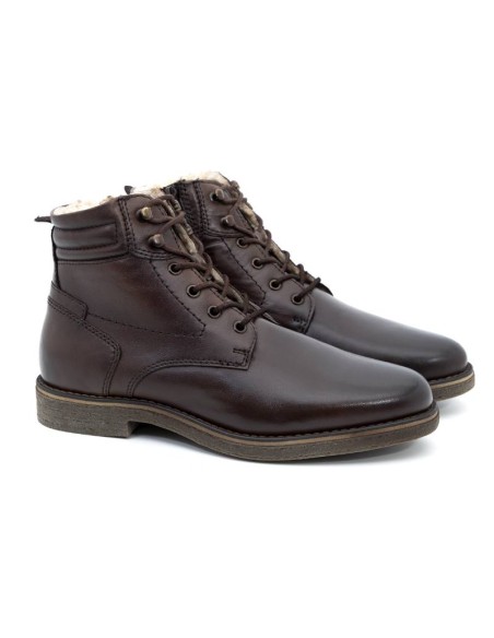 Bottine de peau marron VALNER-BROWN