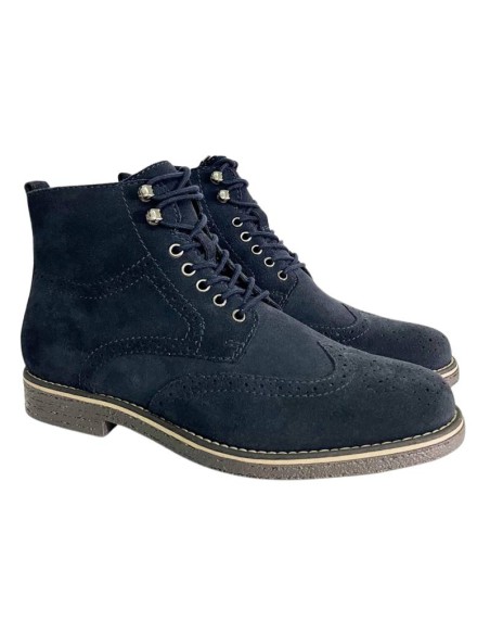 Bottine suède bleu SULMIRA-NAVY
